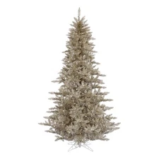 Vickerman 78" Plastic Fir Unlit Artificial Christmas Tree in Champagne Gray