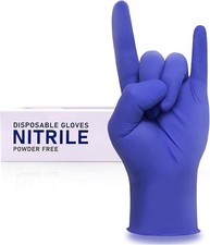 Disposable Nitrile Exam Gloves 100 Pack XL 4mil Powder  Latex Free Food Safe