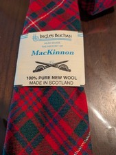Ingles Buchan Men's 100 Pure Wool Tie Red Tartan Woven in Scotland