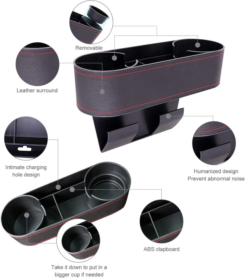 Elegant Car Seat Organizer & Cup Holder: Reduce Distractions While Driving - Image 4 of 4