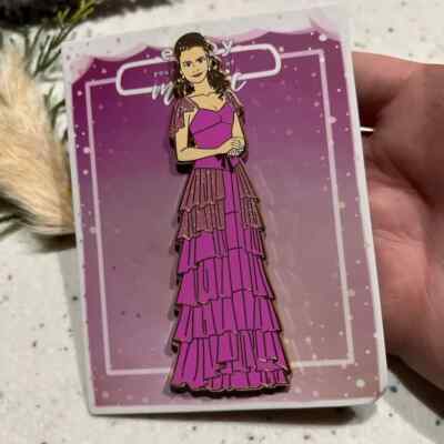 Hermione Yule Ball Pin Pink Glitter Harry Potter Pin by Pixie Dust Hogwarts NEW