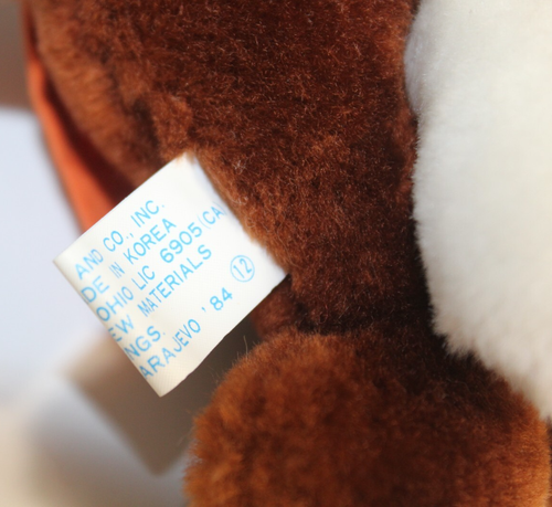 VTG Voochko 1984 Sarajevo Olympic Winter Games XIV Mascot 8" Plush w/Pin *READ* - Picture 9 of 11