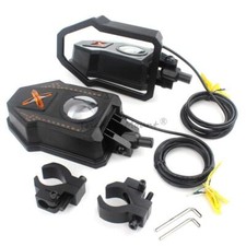 Rear View Side Mirror Amber Turn LED Lights For Polaris UTV 1.75" 1.85" 2" USA