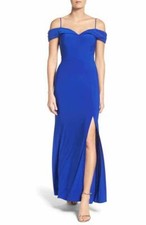 Morgan & Company Off-The-Shoulder Gown Royal Juniors Size 1/2