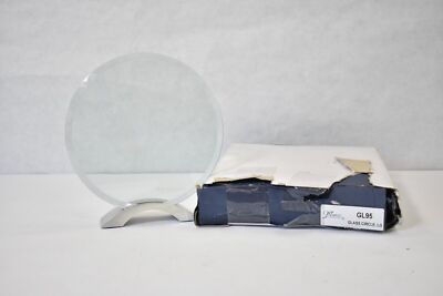 Marco Glass Circle w Chrome Stand Large 8'' Dia GL95 Satin Silver Arch Base
