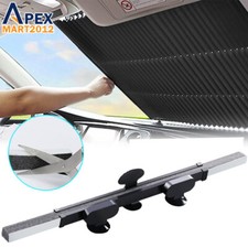 Retractable Car Windshield Sun Shade Cover Curtain Sun Visor Uv Block Protection Retractable Car Windshield Sun Shade Cover Curtain Sun Visor Uv Block Protection