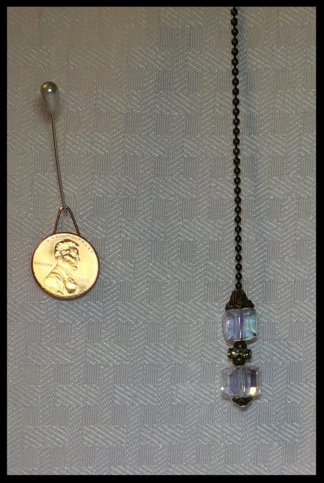 Tirador de lámpara cubo AB de oro y cristal antiguo hecho a mano Foto 4 de 4