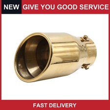 Universal Rear Round Exhaust Muffler Tip Tail Throat Pipe For Auto Pack Of 1