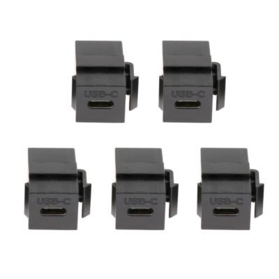 Black Keystone High Speed USB-C Inserts Connector Converter x 5Pack ...
