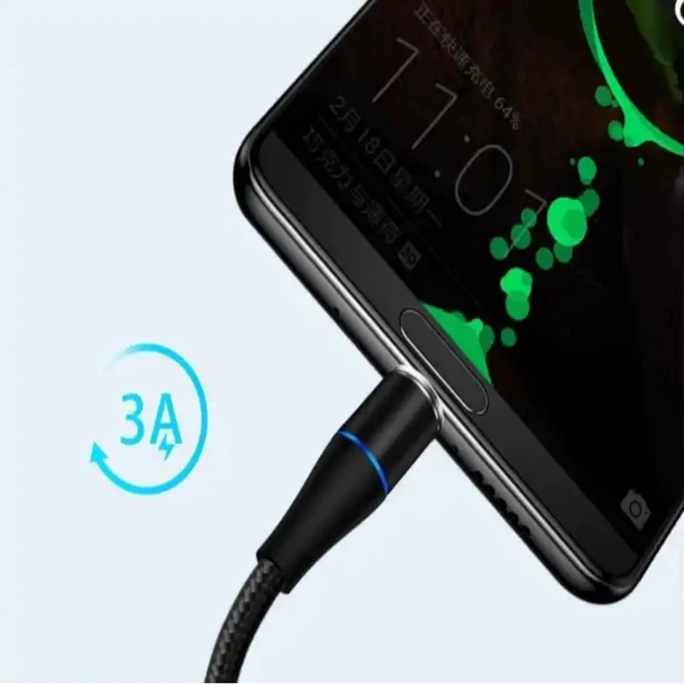 Daten Schnell Ladekabel USB Typ-C Micro für Samsung Magnet 1m | 2m LG Huawei Gu - Bild 4 von 4