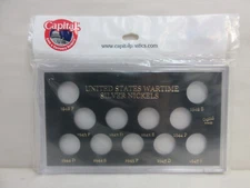 Capital Coin Holder #MA435 United States Wartime Silver Nickels Black Display