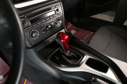 For BMW 3-Series E90 2005-2011 2012 ABS Red Console Gear Shift Knob Cover Trim - Picture 7 of 8
