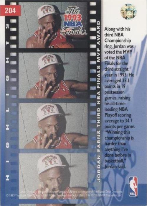 1993-94 Upper Deck - Michael Jordan #204 for sale | eBay