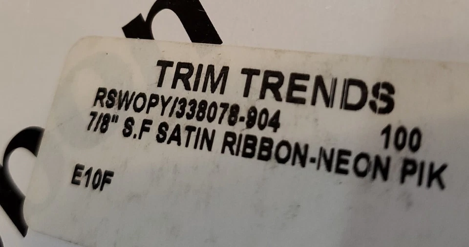 Neon Pink 7/8" Sain Ribbon Single Faced 10 yards decorate, sew, craft, prom 2023 - Image 2 of 4