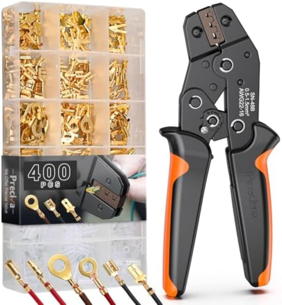 Kit Cablaggio Preciva 400 Pezzi: Pinza Crimpatrice per Maker e Domotica