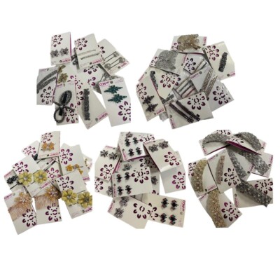 Lot Of 50 New Conair Hair Accessories Barrettes, Bobby Pins And More, Assorted
