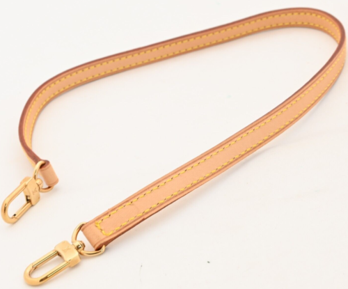 Auth LOUIS VUITTON Shoulder Strap Beige Leather 20in 0.5in lv8816en