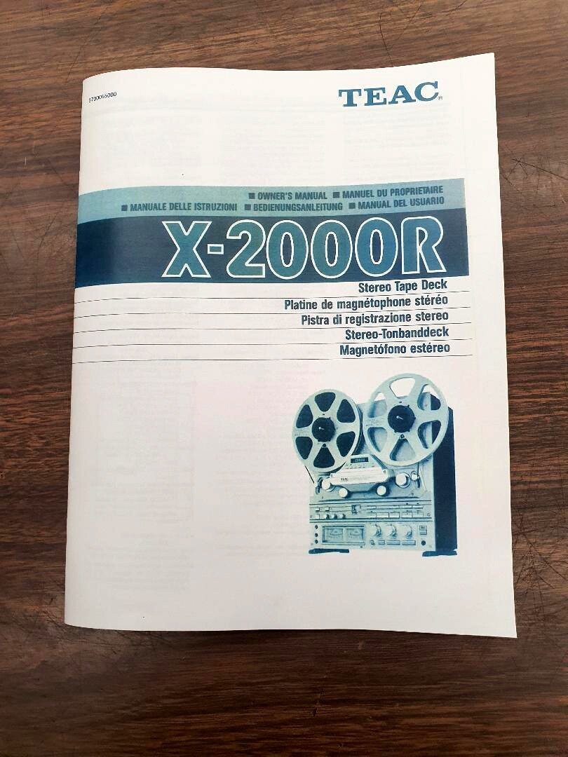 Teac X-2000R Color copy of Operating Instruction / User Manual -  Color Copy