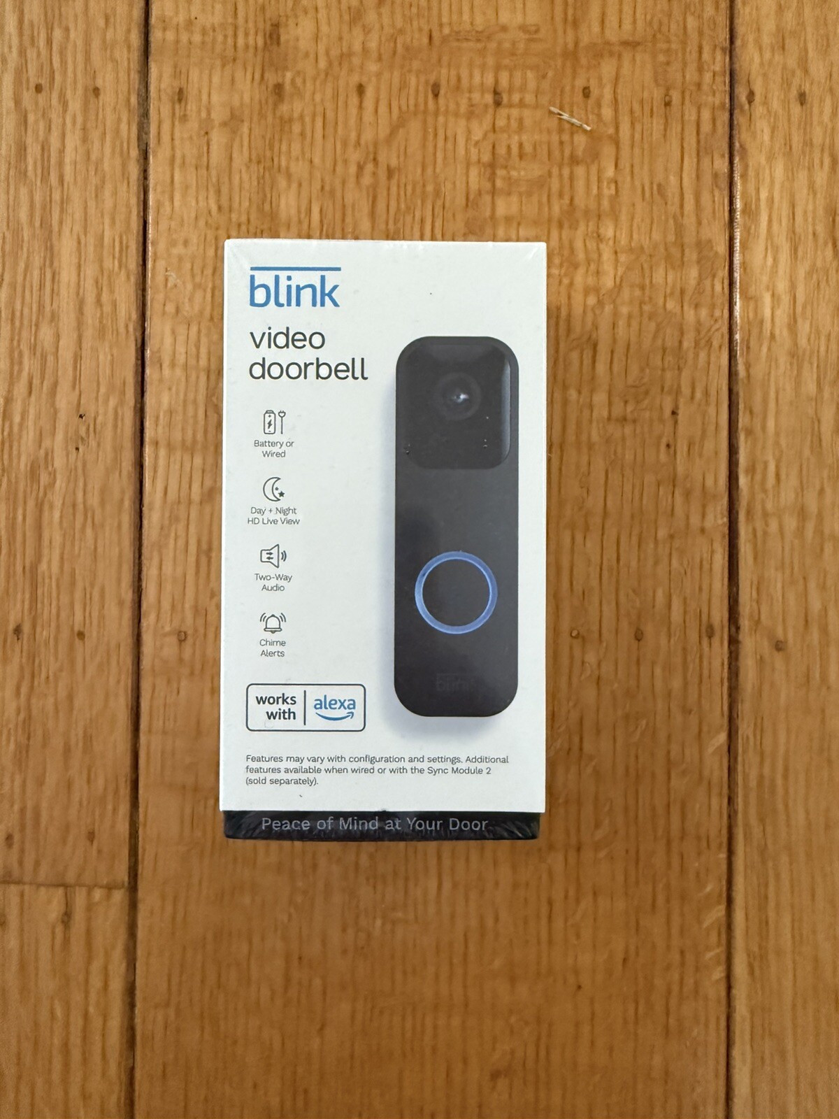 Blink Video Doorbell Wired or Wireless with Two-Way Audio HD Video Alexa Compatible New in Box-image