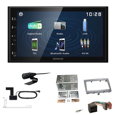Kenwood 2DIN DAB+ Autoradio für Porsche Cayman 2005-2009 vulkangrau
