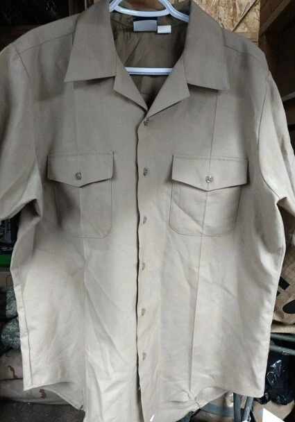 Рубашка хаки морской пехоты США USMC короткий рукав мужская - Изображение 2 из 4