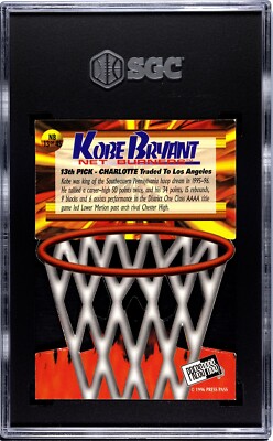 1996 Press Pass Net Burners Die Cut NB13 Kobe Bryant Rookie RC SGC