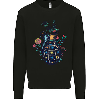 Friedensgranate Antikrieg Pazifistische Welt Hippie Kinder Sweatshirt Pullover
