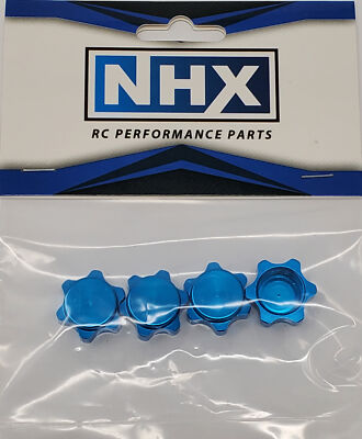 Assault RC Deee's Nuts Double Serrated 17mm Wheel Nut Set (Light Blue) (4) - Assault RC