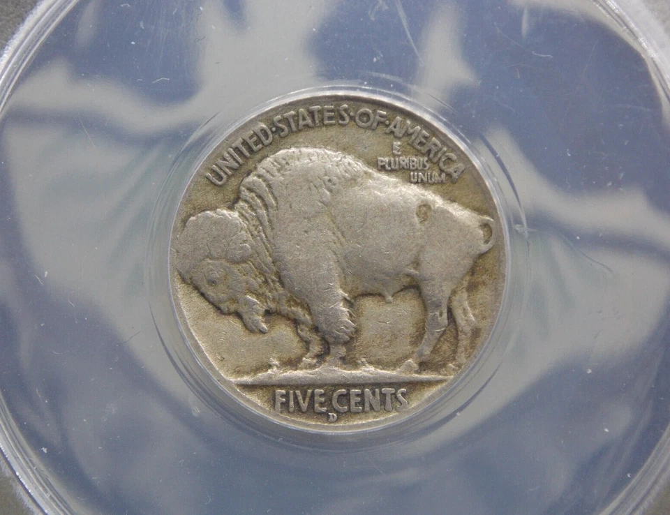 1913 "D" Indian Head BUFFALO Nickel **TYPE 2** 5c ANACS VG10 #544 Very Good - Image 2 of 4