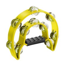 Double Row Jingles Half Moon Musical Tambourine Percussion Drum Yellow Party KTV