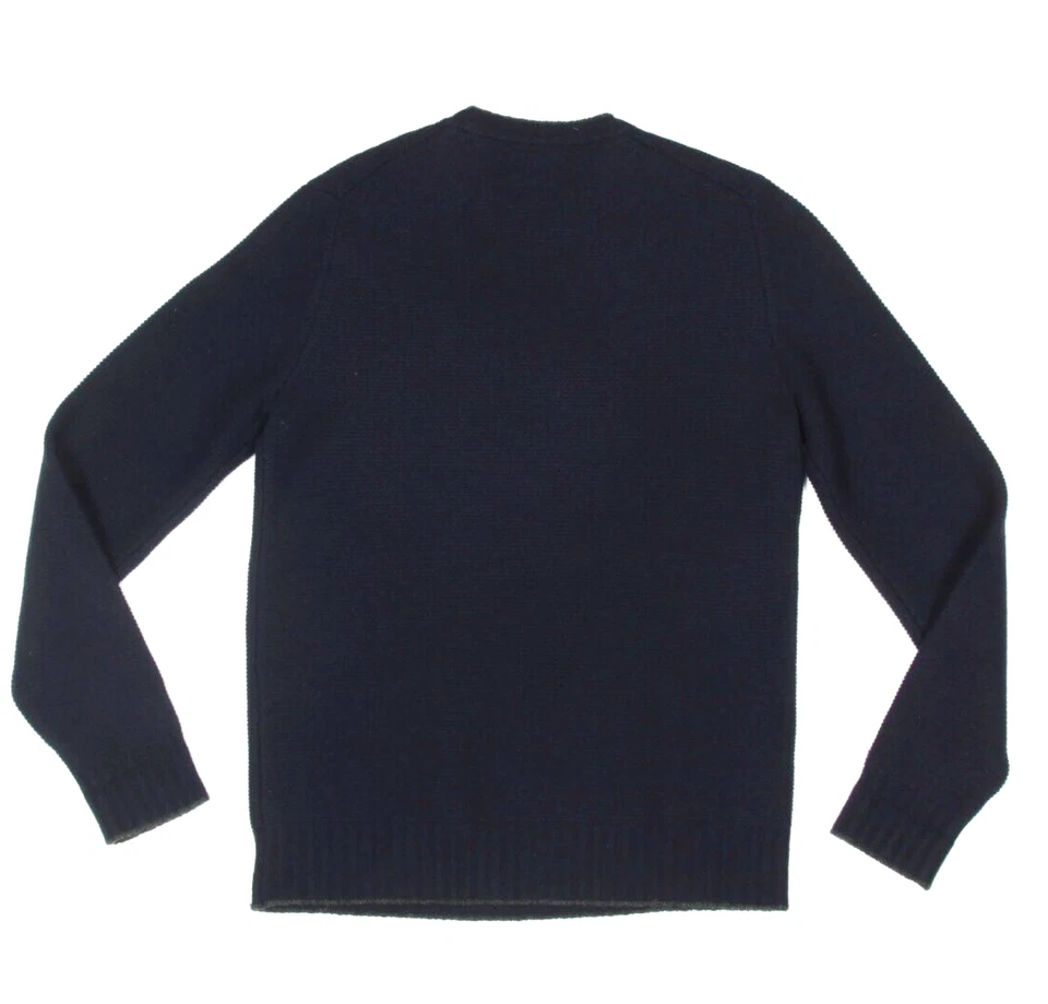 BLOOMINGDALE'S темно-синий шерсти кашемир трикотажа Crewneck мужской свитер sz M /725 - Изображение 3 из 4