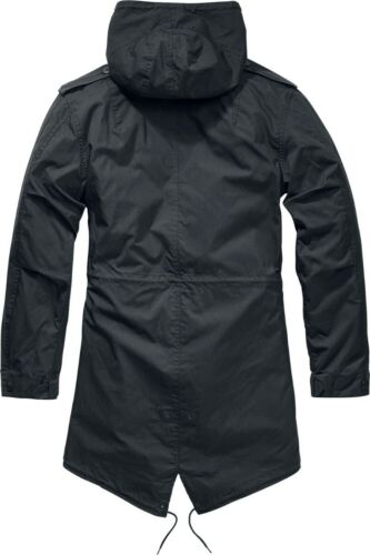 Brandit® M51 M-51 US Parka Stylish Army Outdoor Jacket Hooded Parka - Black - Picture 2 of 4