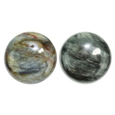 Dakota Stones Chrysoberyl Gray Cats Eye 25mm Round Cabochon Gemstones CAB-CAT25D