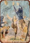 Cook's Beer and Football Vintage Look Reproduction Metal Sign 8 x 12
