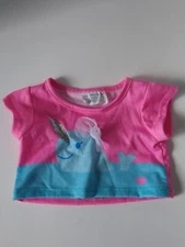 Build A Bear Norwal Shirt T Shirt Top Clothes Pink Glitter Whale Animal 
