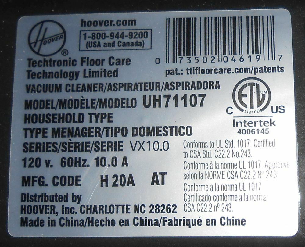 HOOVER WINDTUNNEL XL PET UH71107 VACUUM CLEANER PART MOTOR YDC52