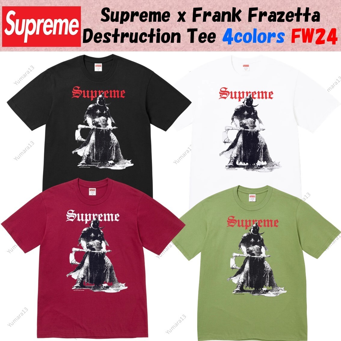 Supreme x Frank Frazetta Destruction Tee 4colors FW24 New | eBay