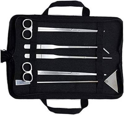 5 in 1 Aquarium Tools Kit - Anti-Rust Stainless Steel Scissors, Tweezers, Spatul