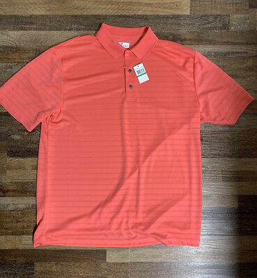 Grand Slam Men's Quality Golf Shirt -Calypso Coral- Large(NWT)