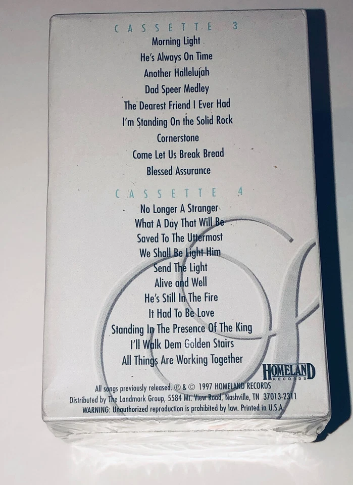 The Speer Family Collection 4 Cassettes Sealed Southern Gospel Cassette 1S16 - Image 4 of 4