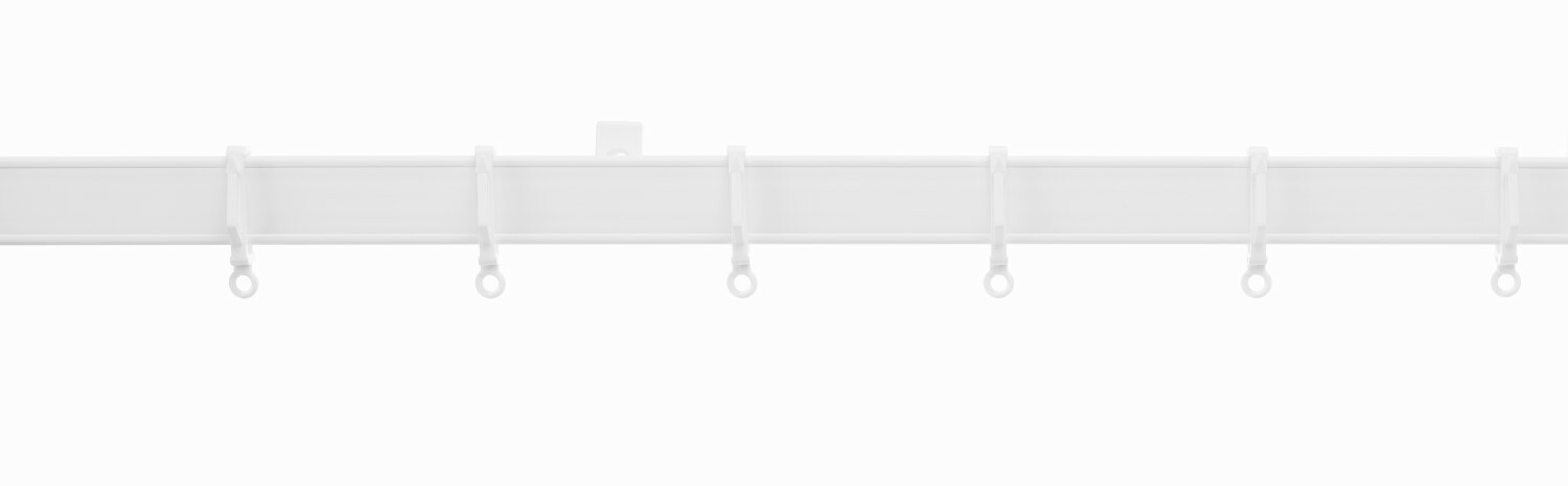 Curtain track White Plastic PVC 1.2m 120cm 4ft complete track set