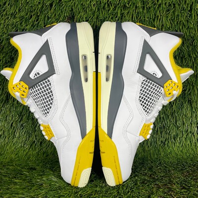 Nike Air Jordan 4 Retro Women's size 8.5 Yellow White Vivid