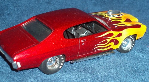 CLASSIC METAL WORKS 1970 CHEVY CHEVELLE SS454 1/24 CUSTOM RACING VERSION MET RED - Picture 11 of 13