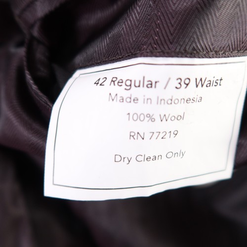 Chalk Stripe Jacket M Gray 100% Wool Worsted Twill Blazer Sport Coat 42R - Picture 9 of 15