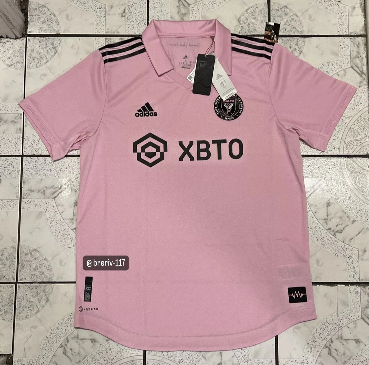 New Adidas Inter Miami CF 22/23 Home Pink Soccer Jersey Men