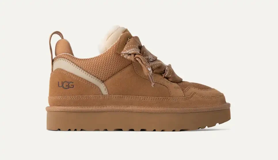 靴 UGG Lolowmel chestnut US7 24cm UGG LOWMEL CHESTNUT SUEDE TEXTILE SPORTTY SHOES WOMEN'S