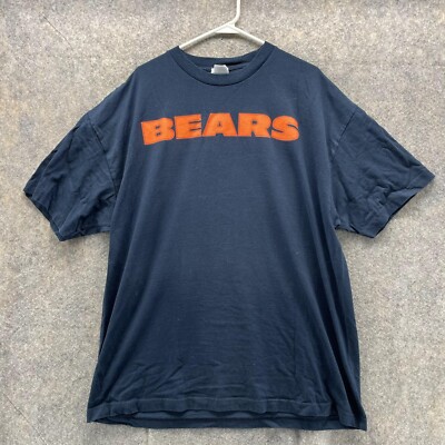 Chicago Bears Shirt Men 2XL Adult Blue Navy Outdoors Casual Tee