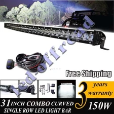 31 Inch Curved LED Light Bar Off Road Boat SUV 4WD UTE ATV Fog Driving Lamp 32''