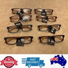 8 pairs premium pharmacy quality ladies Reading glasses special,Bamboo Frame,AU