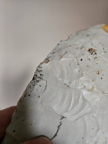 Massive 7" PALEO Curved Knife Blade Flint Scraper - Burlington Chert - Picture 12 of 17